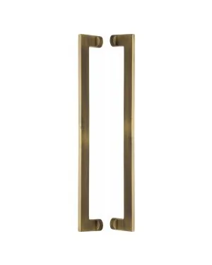 Heritage Brass Back to Back Door Pull Handle Apollo Design 460mm Antique Brass Finish