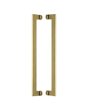 Heritage Brass Back to Back Door Pull Handle Apollo Design 460mm Polished Brass Finish