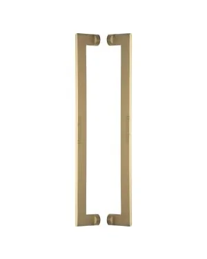 Heritage Brass Back to Back Door Pull Handle Apollo Design 460mm Satin Brass Finish