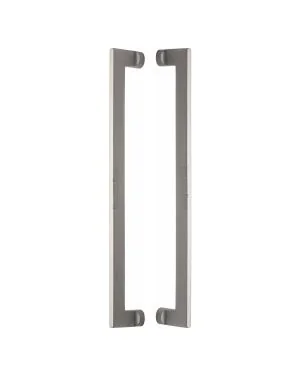 Heritage Brass Back to Back Door Pull Handle Apollo Design 460mm Satin Nickel Finish