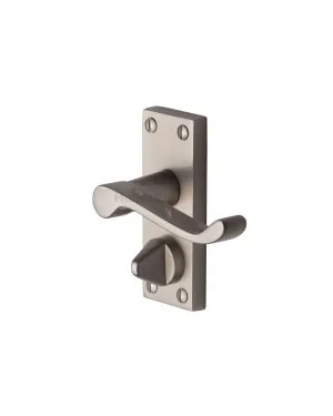 Heritage Brass Door Handle for Privacy Set Builders' Range Satin Nickel finish
