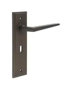 Mayfair Lever On Backplate - Dark Bronze