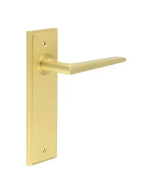 Mayfair Lever On Backplate - Satin Brass