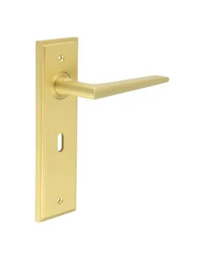 Mayfair Lever On Backplate - Satin Brass