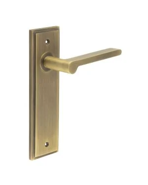 Fitzrovia Lever On Backplate - Antique Brass