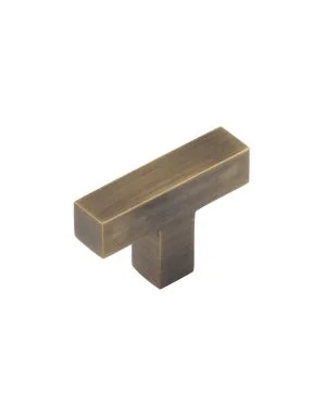 Trafalgar T-Bar Cupboard Knob - Antique Brass