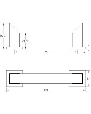 Trafalgar Cabinet Handle - Antique Brass