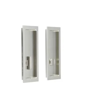 Burlington Sliding Door Rectangular Bathroom Turn - Satin Nickel