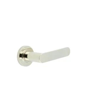 Kensington Lever On Rose - Polished Nickel