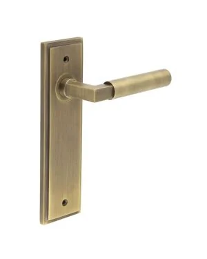 Westminster Lever On Backplate - Antique Brass