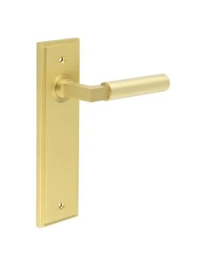 Westminster Lever On Backplate - Satin Brass