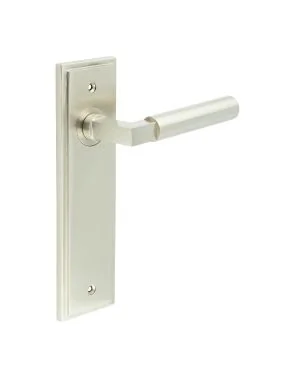 Westminster Lever On Backplate - Satin Nickel
