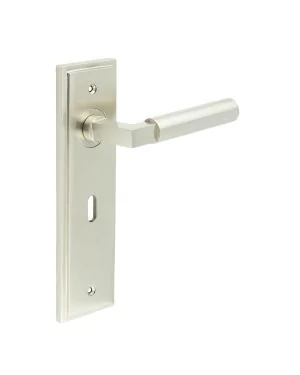 Westminster Lever On Backplate - Satin Nickel