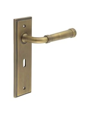 Highgate Lever On Backplate - Antique Brass