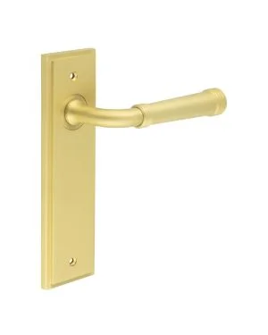 Highgate Lever On Backplate - Satin Brass