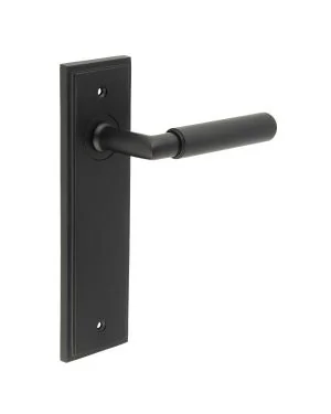 Piccadilly Lever On Backplate - Matt Black