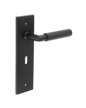 Piccadilly Lever On Backplate - Matt Black