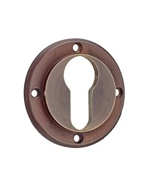 Euro Escutcheon - Antique Brass