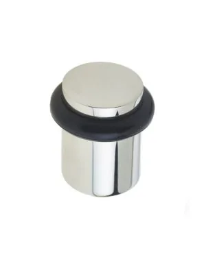 Burlington Floor Mounted Plain Door Stop - Polished Nickel