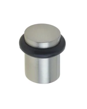 Burlington Floor Mounted Plain Door Stop - Satin Nickel