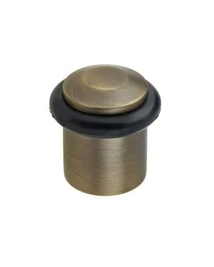 Burlington Floor Mounted Chamfered Door Stop - Antique Brass