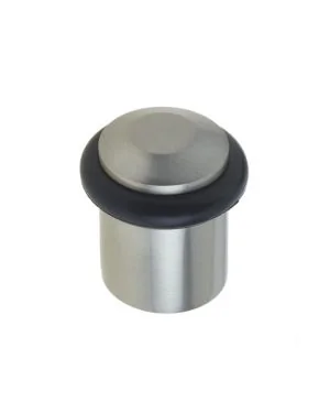 Burlington Floor Mounted Chamfered Door Stop - Satin Nickel