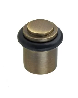 Burlington Floor Mounted Stepped Door Stop - Antique Brass