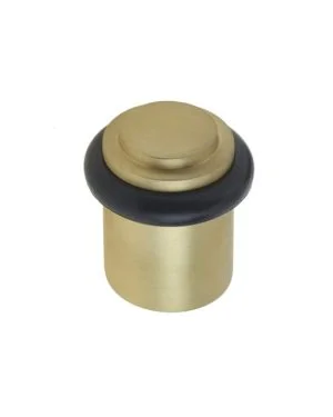 Burlington Floor Mounted Stepped Door Stop - Satin Brass