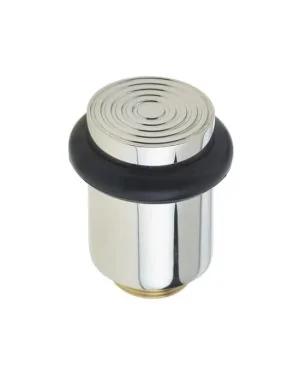 Burlington Floor Mounted Reeded Door Stop - Polished Nickel