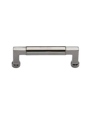 Heritage Brass Cabinet Pull Bauhaus Design 101mm CTC Polished Nickel Finish