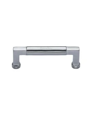 Heritage Brass Cabinet Pull Bauhaus Design 101mm CTC Satin Chrome Finish
