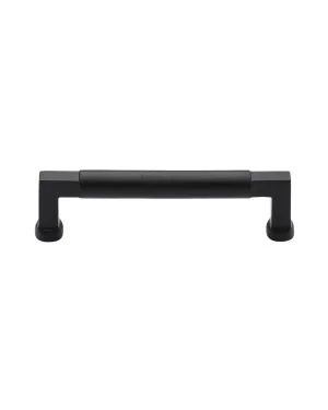 Heritage Brass Cabinet Pull Bauhaus Design 128mm CTC Matt Black Finish