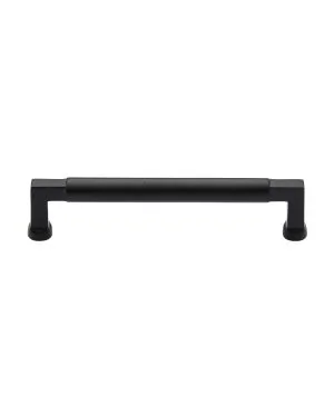 Heritage Brass Cabinet Pull Bauhaus Design 160mm CTC Matt Black Finish