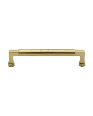 Heritage Brass Cabinet Pull Bauhaus Design 160mm CTC Satin Brass Finish
