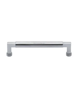 Heritage Brass Cabinet Pull Bauhaus Design 160mm CTC Satin Chrome Finish