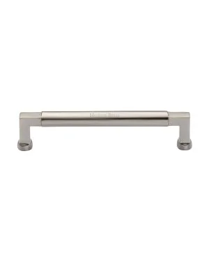 Heritage Brass Cabinet Pull Bauhaus Design 160mm CTC Satin Nickel Finish