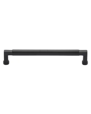 Heritage Brass Cabinet Pull Bauhaus Design 203mm CTC Matt Black Finish