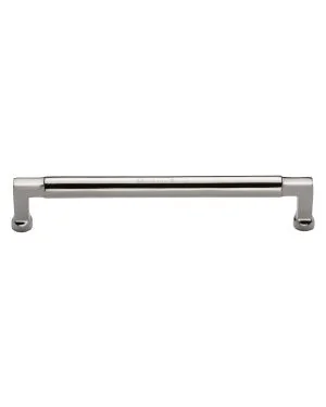 Heritage Brass Cabinet Pull Bauhaus Design 203mm CTC Polished Nickel Finish
