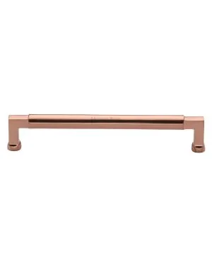 Heritage Brass Cabinet Pull Bauhaus Design 203mm CTC Satin Rose Gold Finish