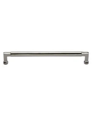 Heritage Brass Cabinet Pull Bauhaus Design 254mm CTC Polished Nickel Finish