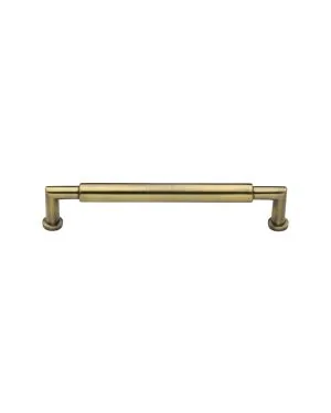 Heritage Brass Cabinet Pull Bauhaus Round Design 101mm CTC Antique Brass Finish