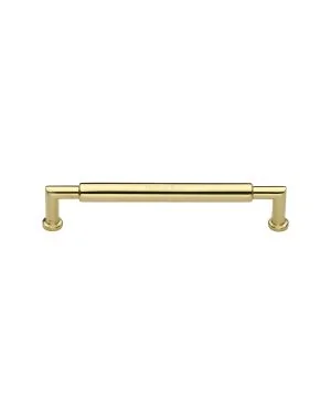 Heritage Brass Cabinet Pull Bauhaus Round Design 101mm CTC Polished Brass Finish