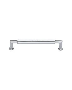 Heritage Brass Cabinet Pull Bauhaus Round Design 101mm CTC Polished Chrome Finish
