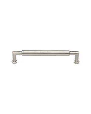 Heritage Brass Cabinet Pull Bauhaus Round Design 101mm CTC Satin Nickel Finish