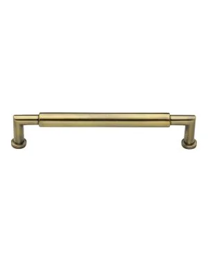 Heritage Brass Cabinet Pull Bauhaus Round Design 203mm CTC Antique Brass Finish