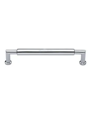 Heritage Brass Cabinet Pull Bauhaus Round Design 203mm CTC Polished Chrome Finish
