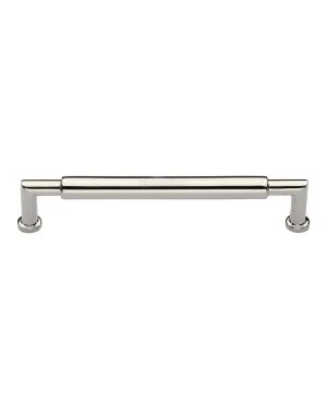 Heritage Brass Cabinet Pull Bauhaus Round Design 203mm CTC Polished Nickel Finish