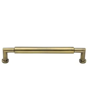Heritage Brass Cabinet Pull Bauhaus Round Design 254mm CTC Antique Brass Finish