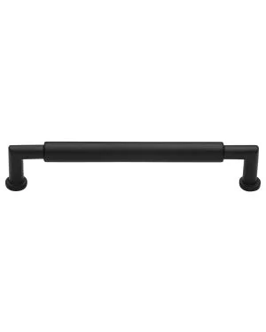 Heritage Brass Cabinet Pull Bauhaus Round Design 254mm CTC Matt Black Finish