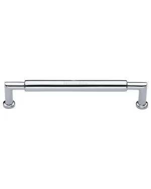 Heritage Brass Cabinet Pull Bauhaus Round Design 254mm CTC Polished Chrome Finish